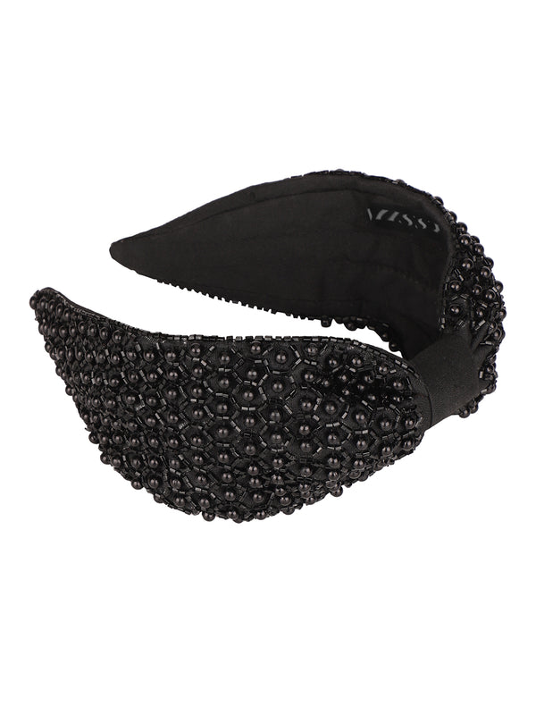 Black Beaded Headband