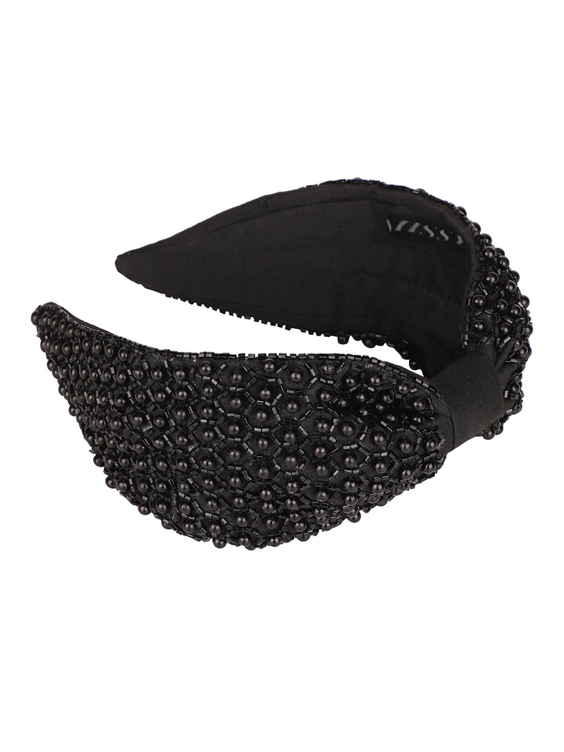 Black Beaded Headband