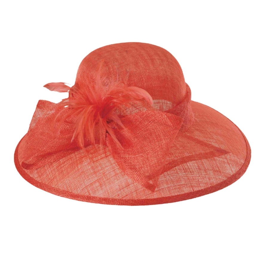 Feather Bow Sinamay Sunhat
