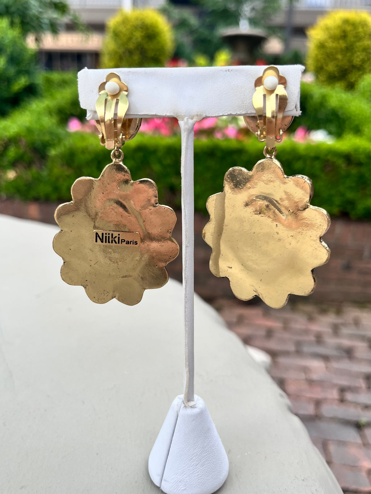 Rheane Clip Stone Earrings
