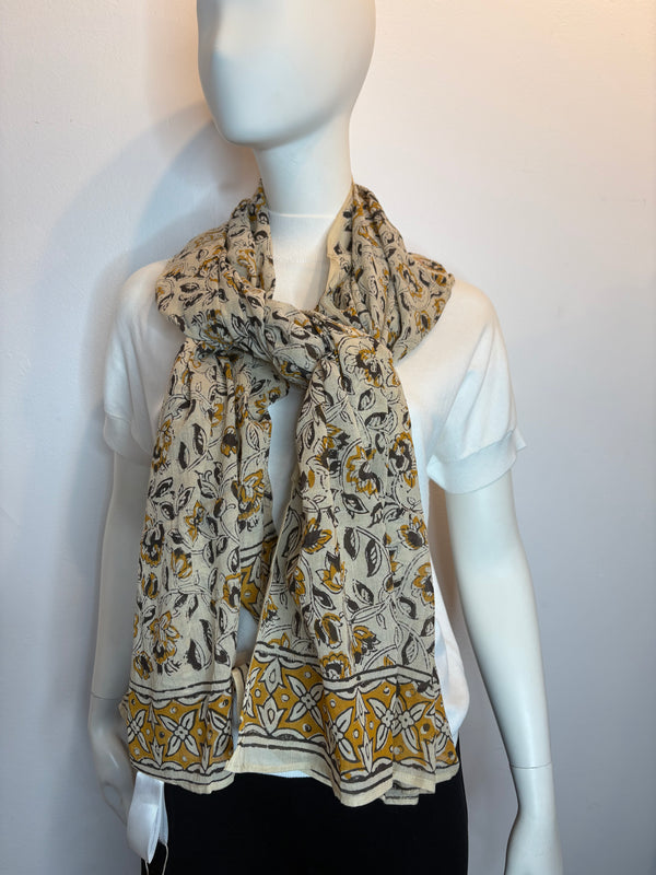 Indian block print cotton stole