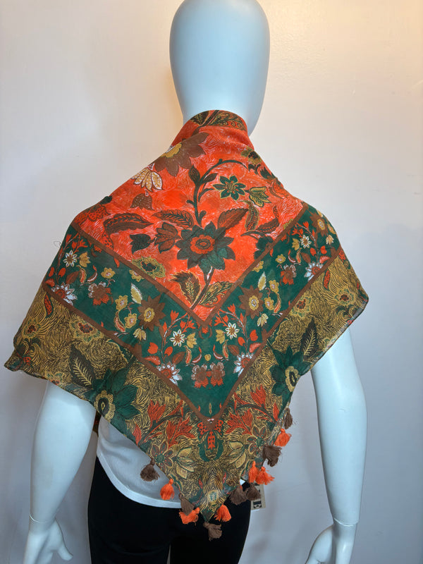 Balinese Flowers Cotton Scarf - 3 Colors