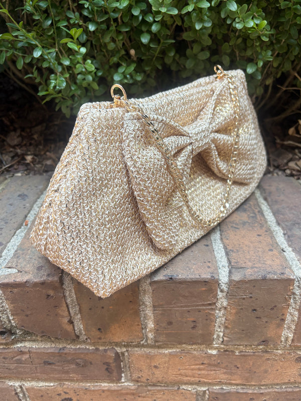 Gold Bow Purse