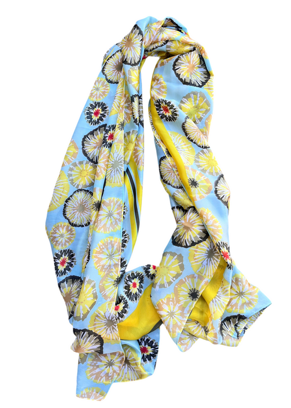 Rectangular Flower Scarf