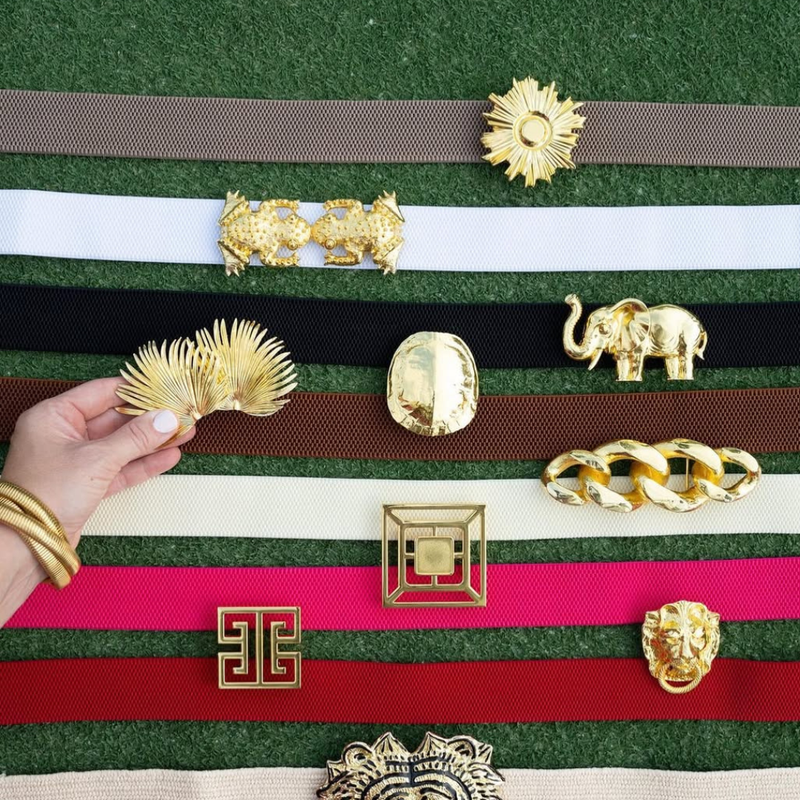 Elephant Artisan Interchangeable Belt Buckle w/ Gold Finish