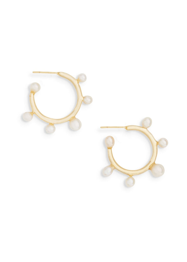 Pearl Hoops - S