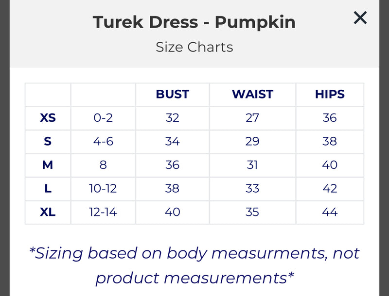 Turek Dress - Pumpkin