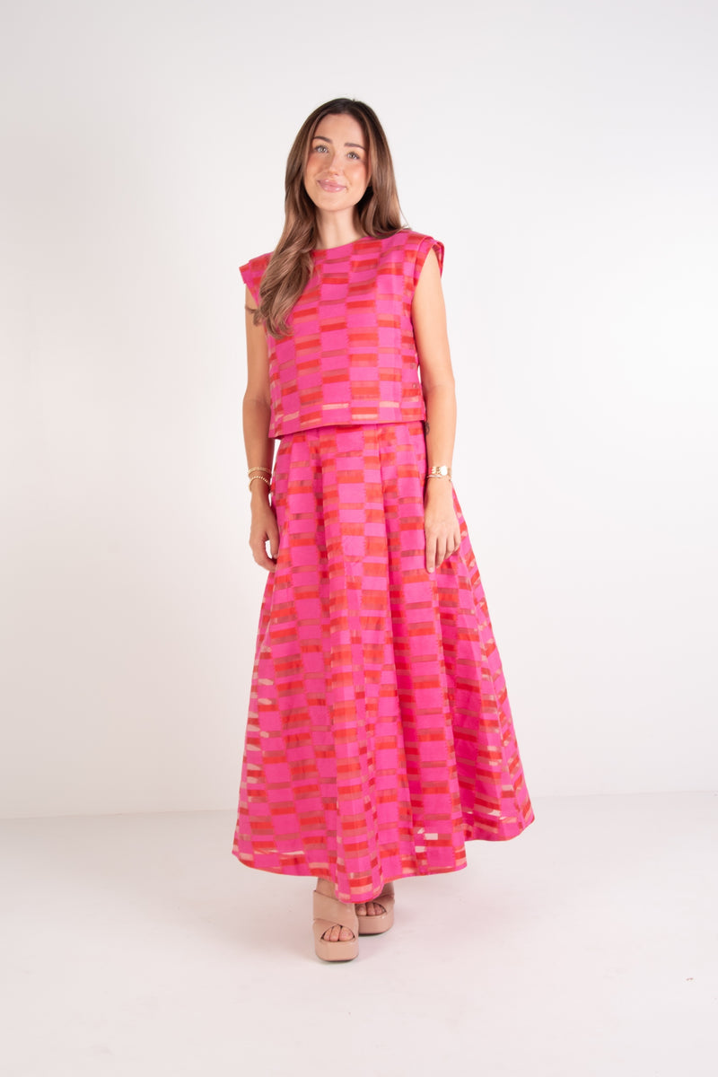 Milly Skirt - Sunset Stripe