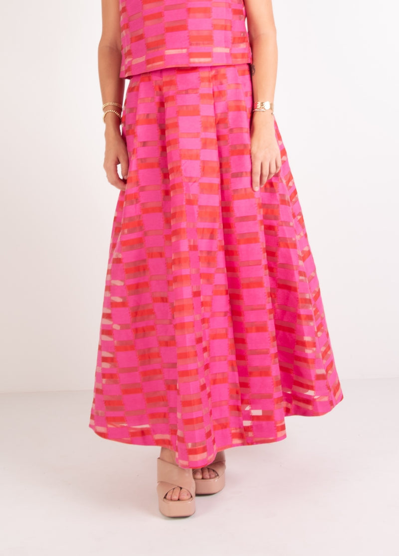 Milly Skirt - Sunset Stripe