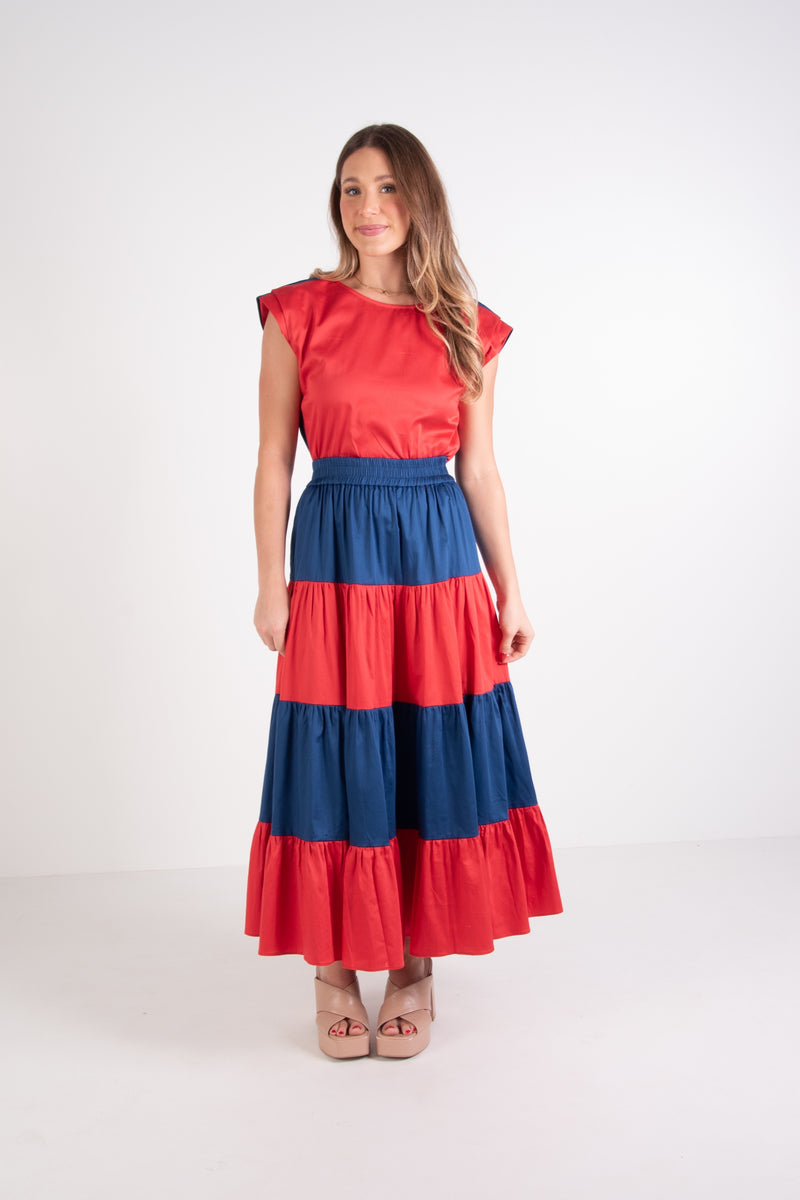 Tiered Maxi Skirt - Americano