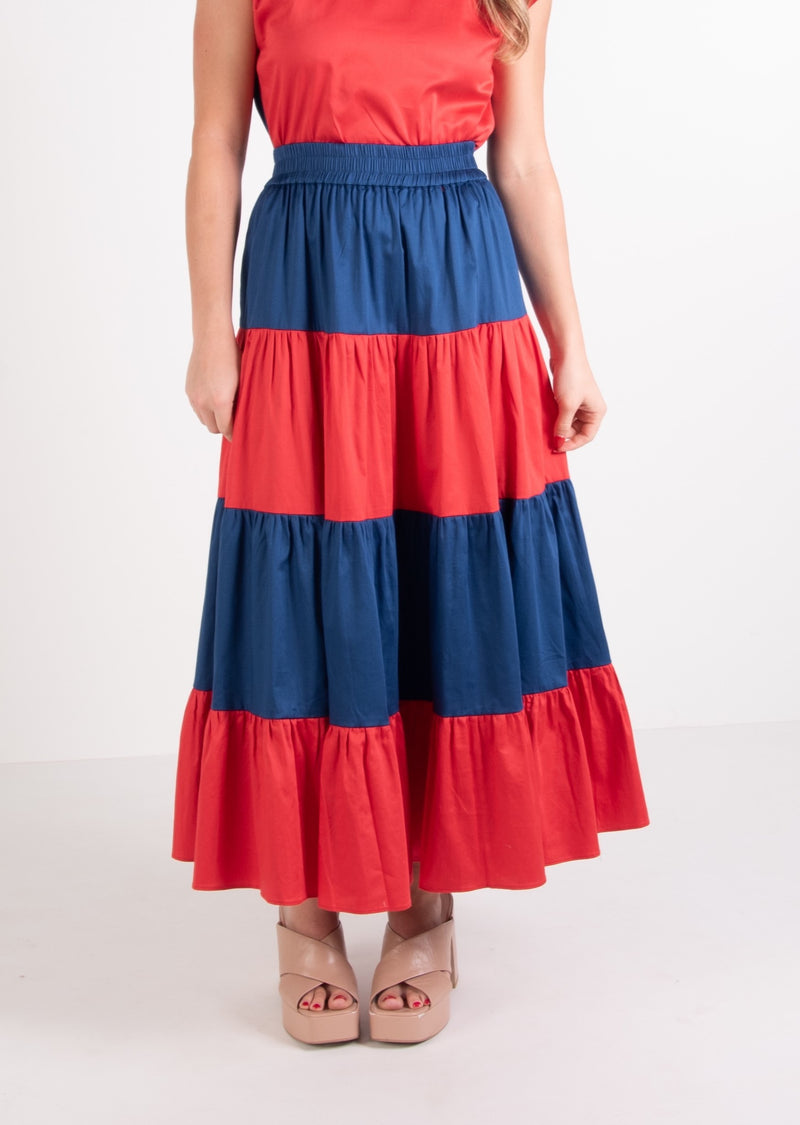 Tiered Maxi Skirt - Americano