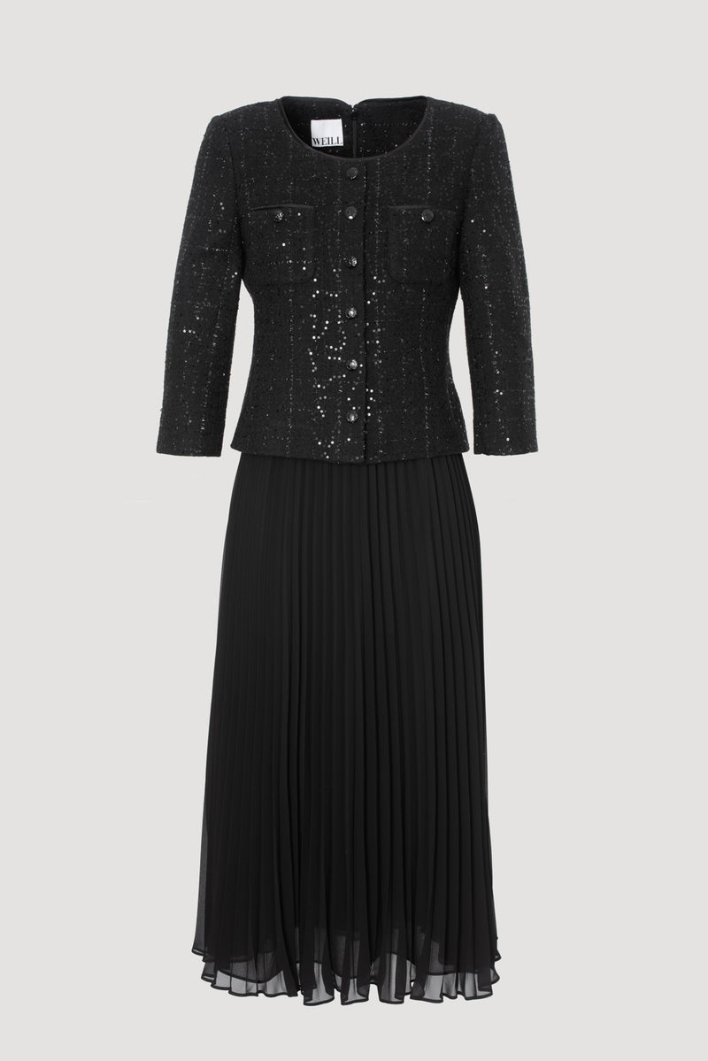 Long Pleated Dress - 2 Colors
