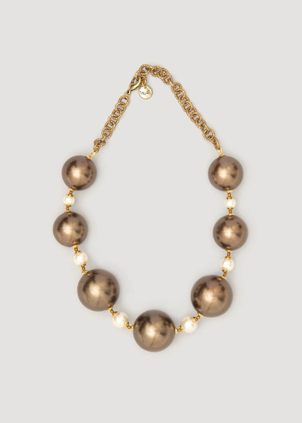 Choker Necklace with Beads and Pearls
