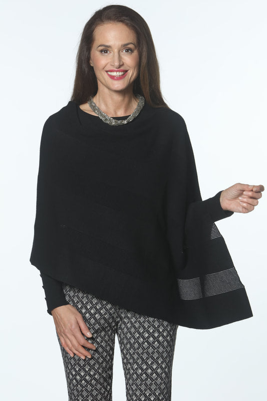 Textured Poncho - 2 Colors