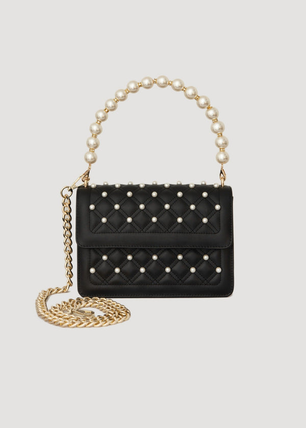 Fanny Leather Bag with Pearls