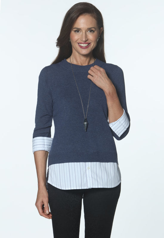 Knit Tunic Combo Tunic Sweater