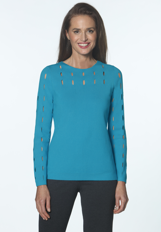 Cutout Jewelneck Top