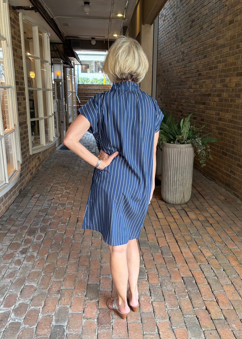 Emily Dress - Royal Stripe