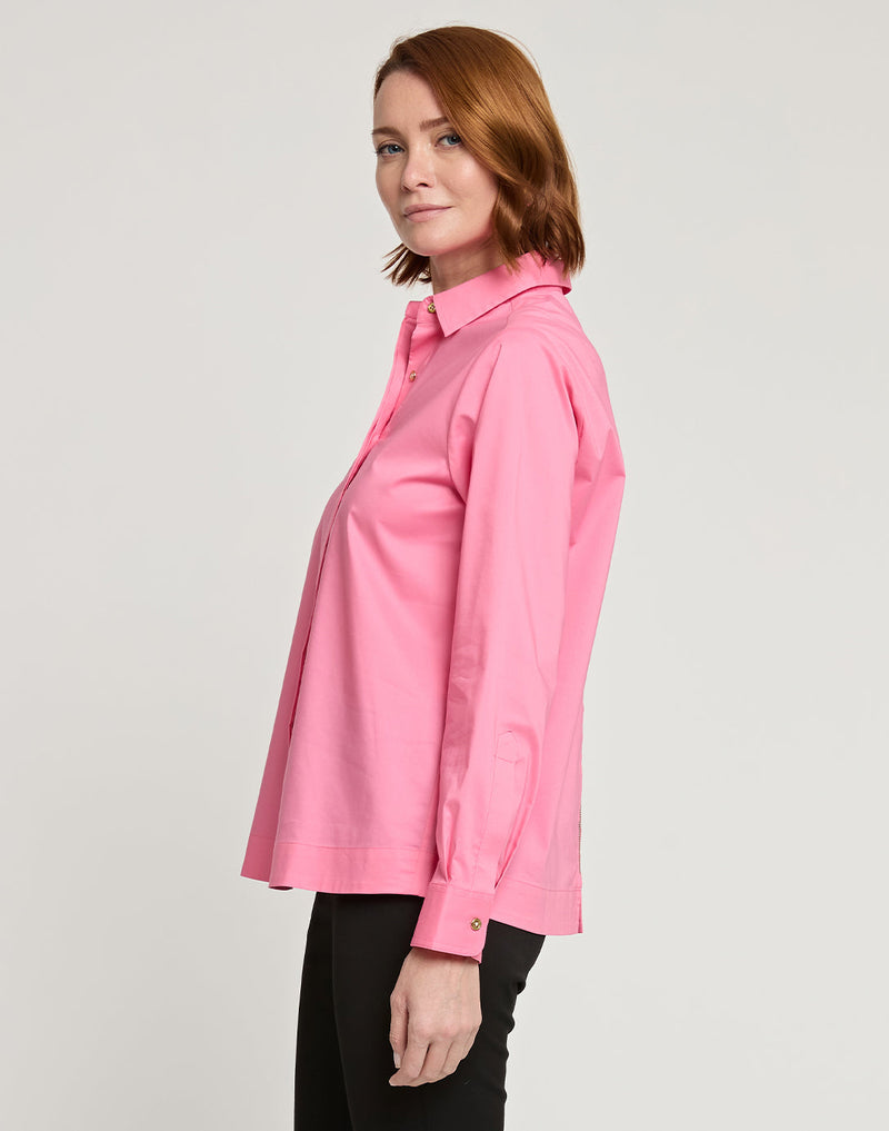 Xena Long Sleeve Zip Back Shirt - 3 Colors