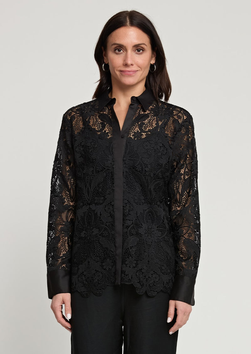 Margot Long Sleeve Lace Shirt