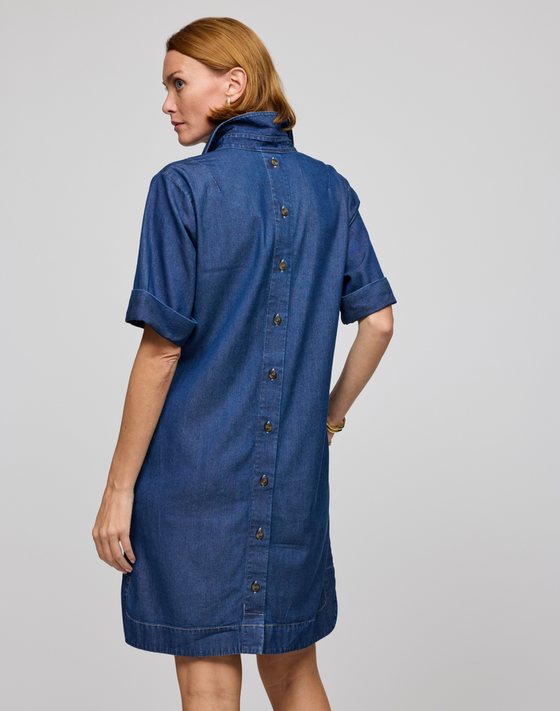 Aileen Short Sleeve Denim Dress