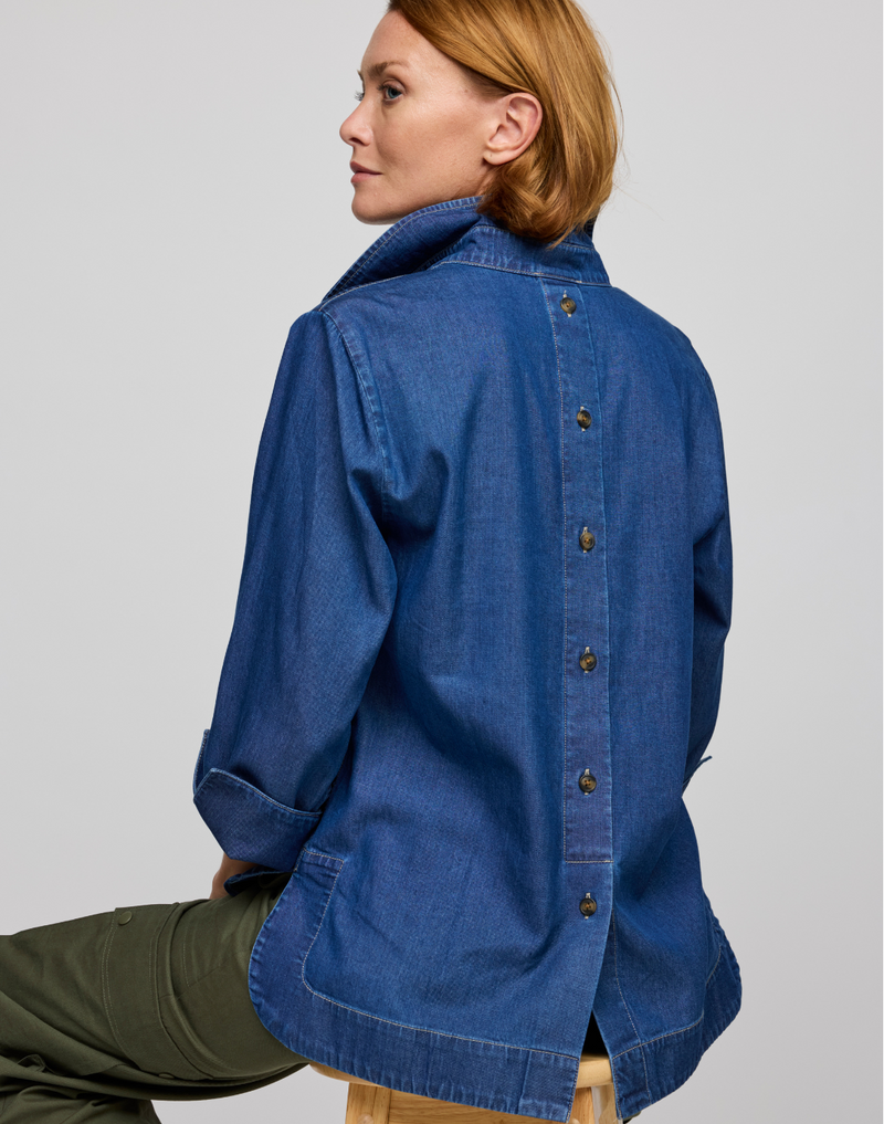 Aileen 3/4 Sleeve Denim Shirt