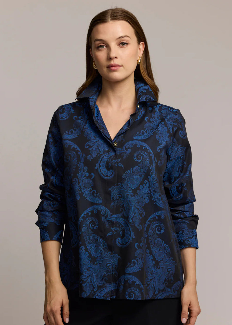 Paisley Jacquard Xena Blouse – Ginger Howard Selections