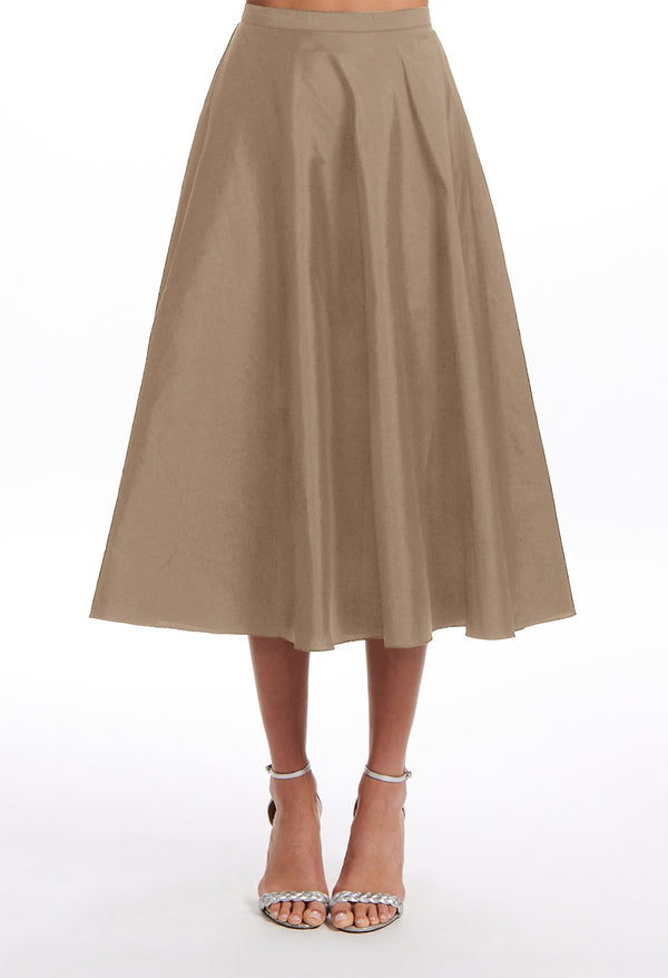 A-line Taffeta Midi Skirt - 2 Colors