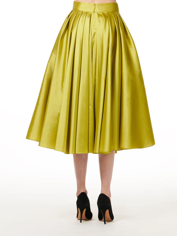 Citrine Tea Length Midi Skirt