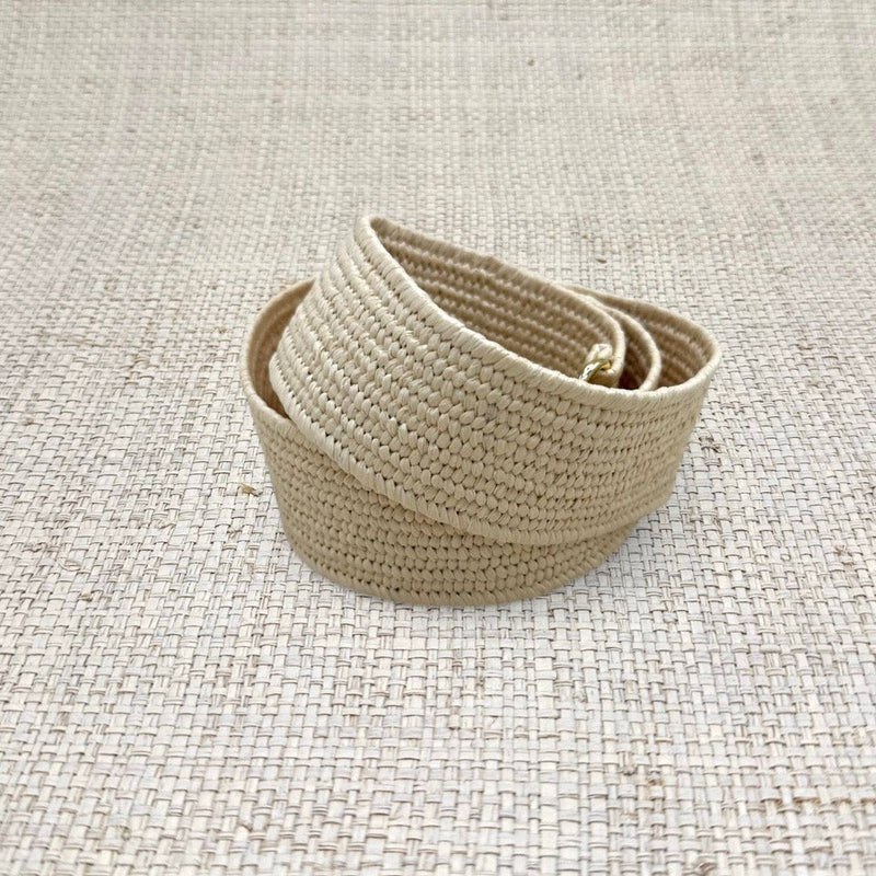 Light Raffia Interchangeable Stretch Belt Band
