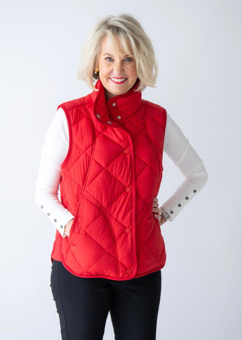 Quilted A-line Puffer Vest