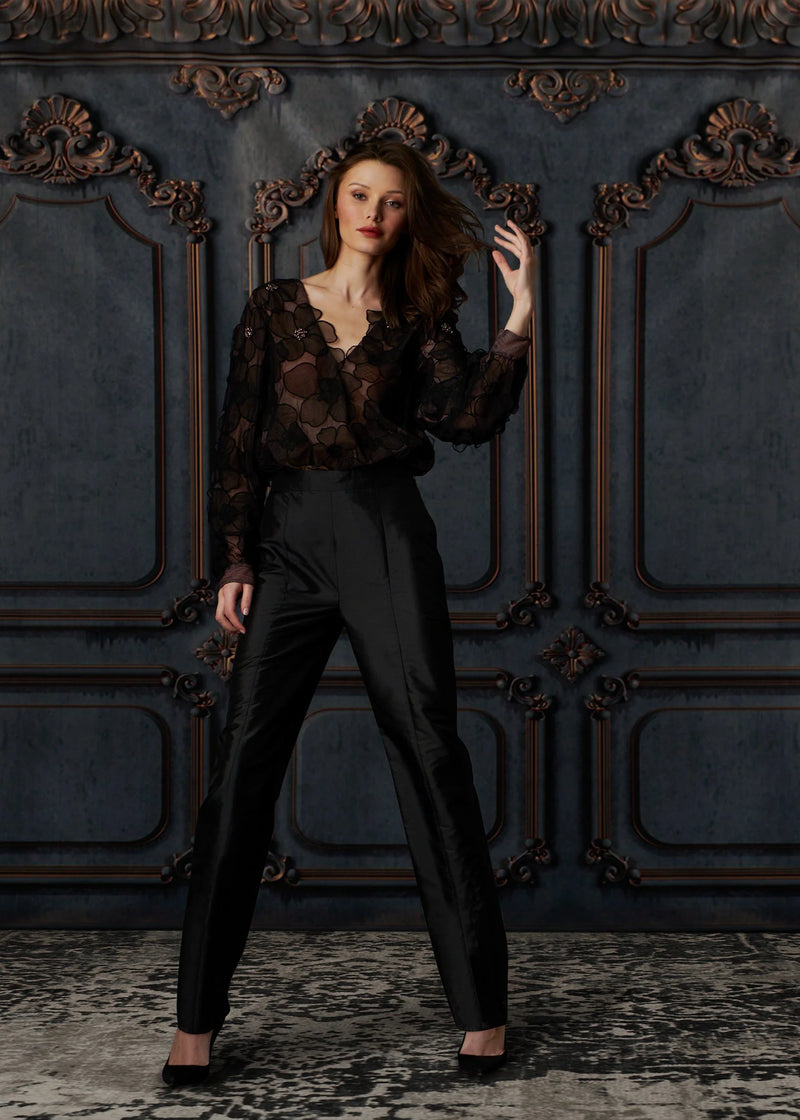 Taffeta Slim Leg Pant - 2 Colors