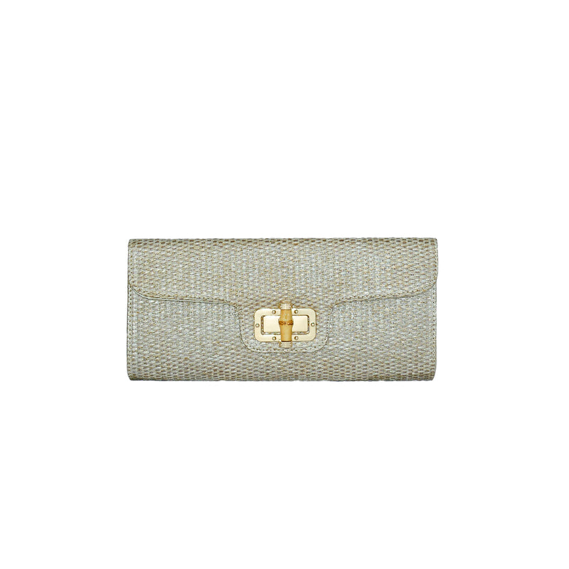 Bamboo Clutch - 2 Colors One Size Gold