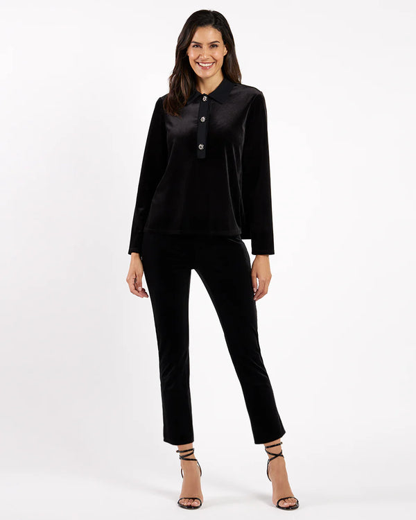 Colby Stretch Velvet Top