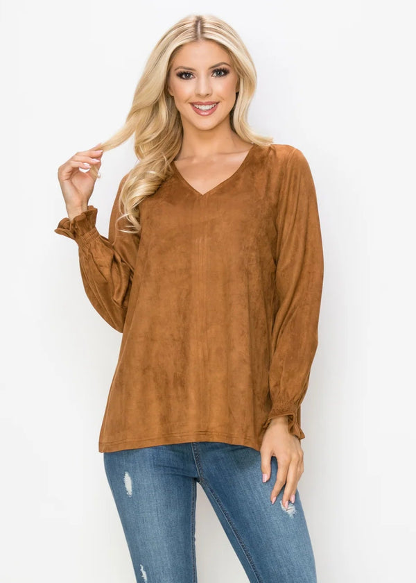 Abigail Suede Top