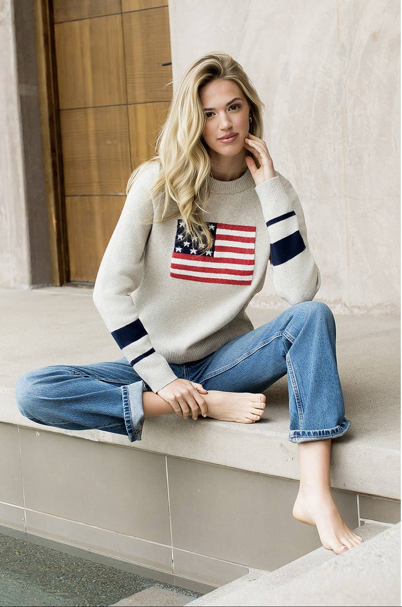 Knit American Flag Sweater