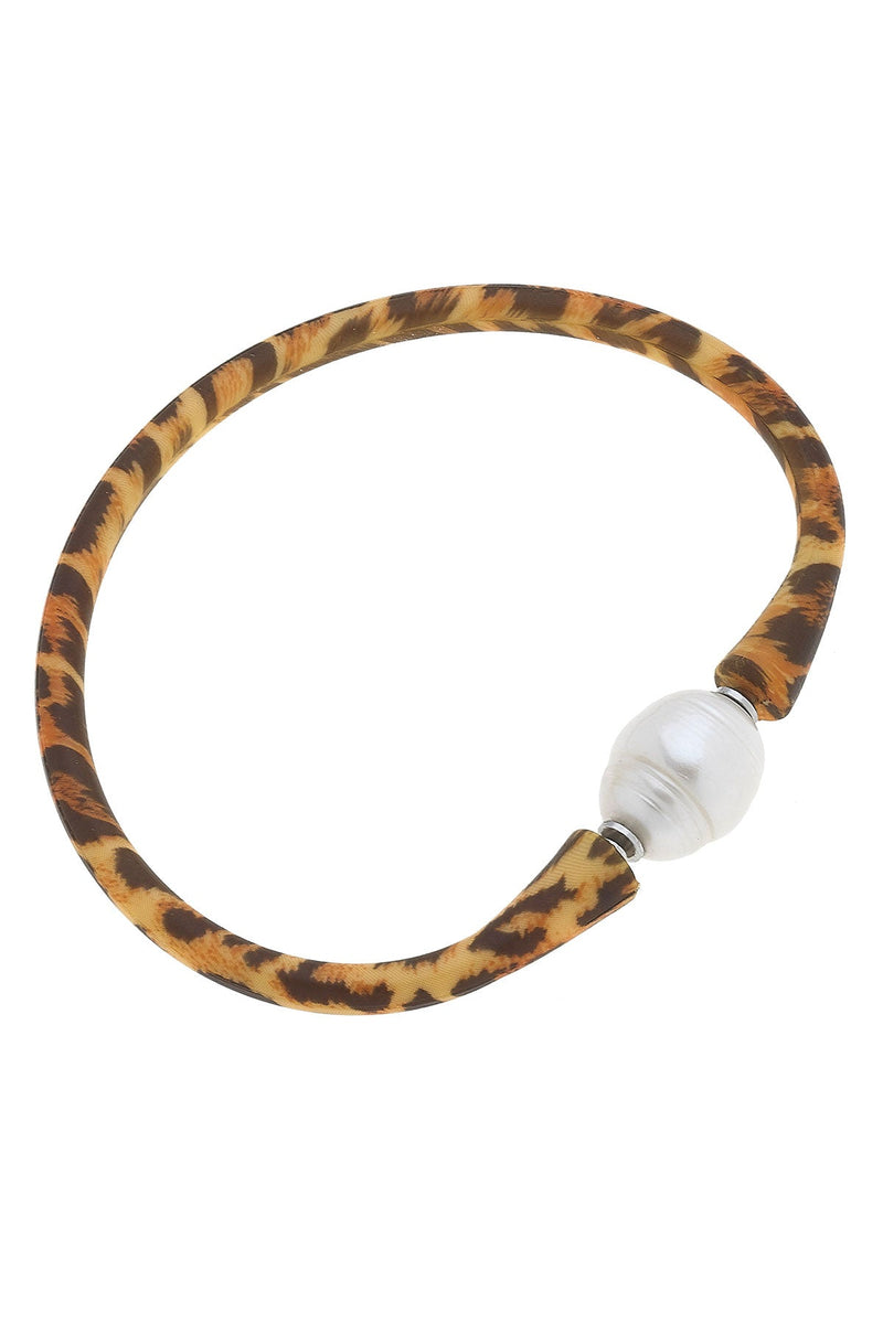 Bali Freshwater Pearl Silicone Bracelet - 4 Colors Leopard