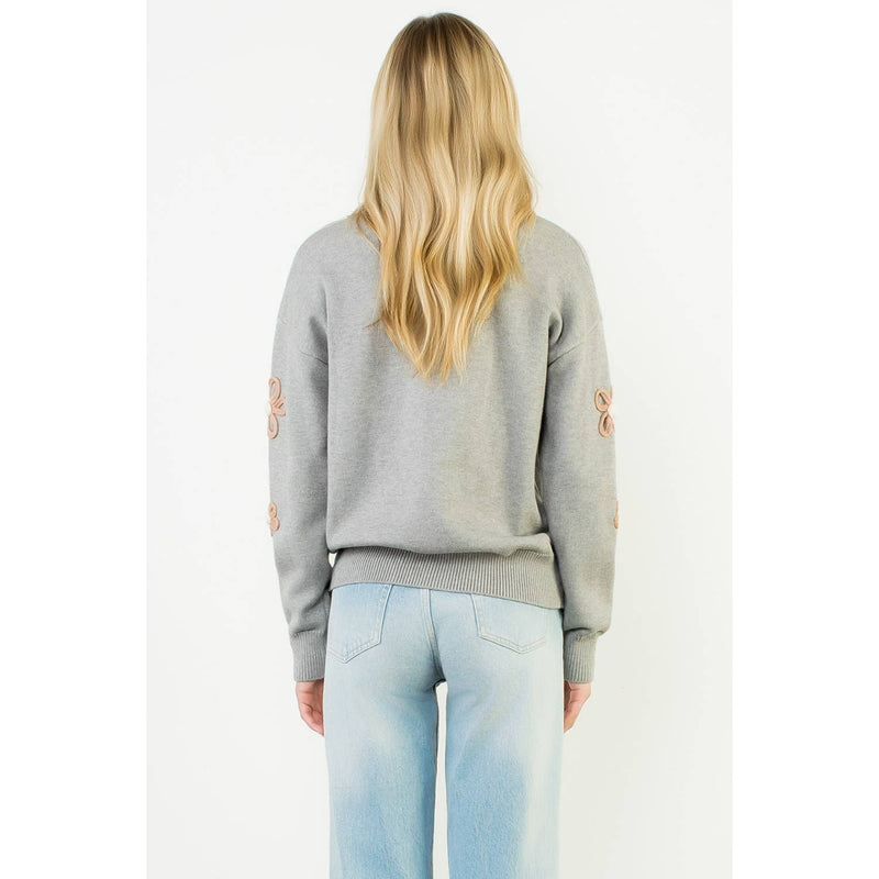 Floral Detail Knit Sweater