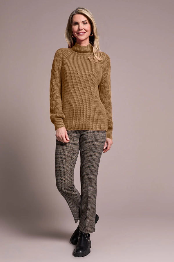 Cable Mock Neck Sweater