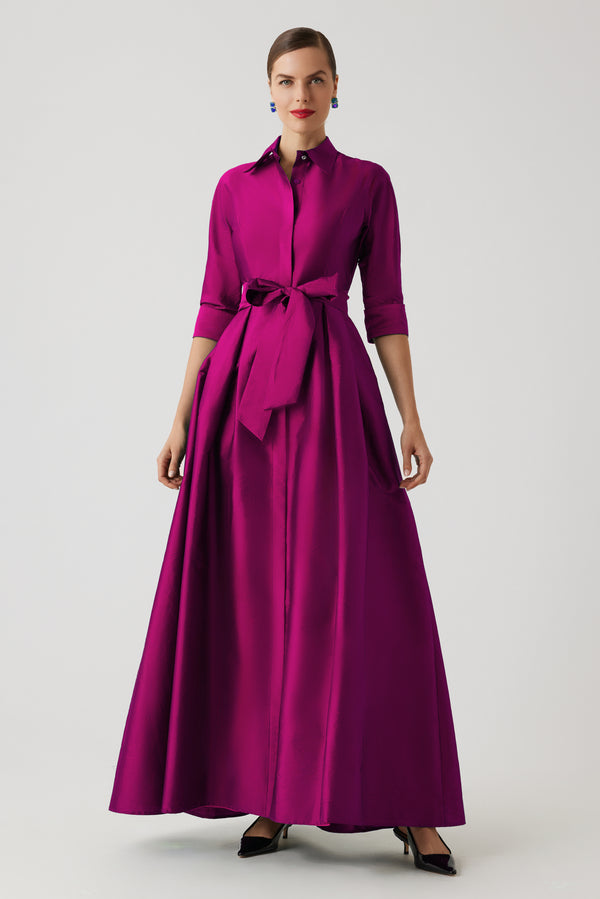Taffeta Shirt Waist Gown