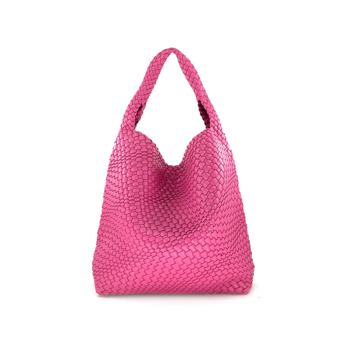 Woven Tote - 3 Colors One Size Fuchsia