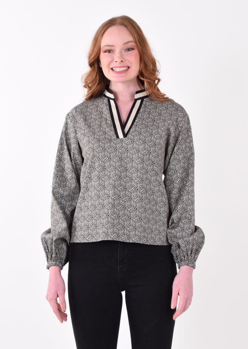 Lolli Top - Black Tonal Monogram