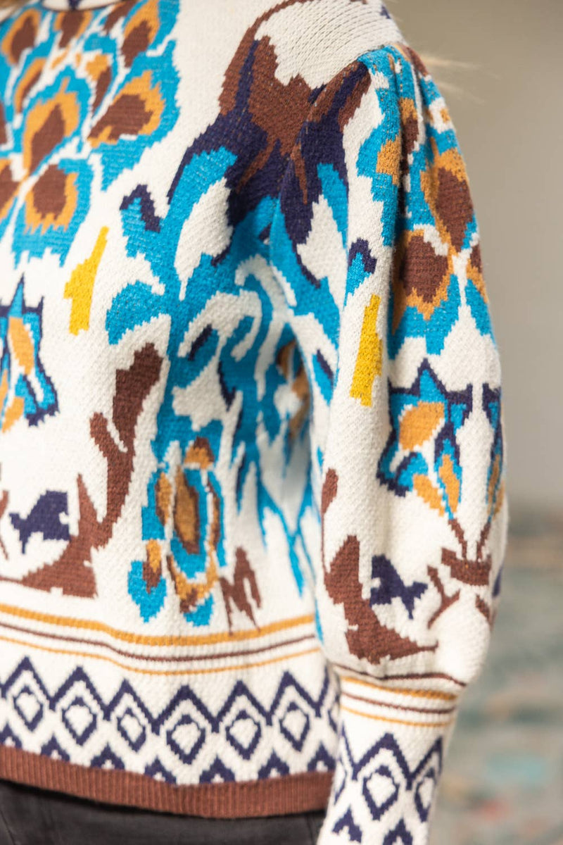 Multi Color Abstract Sweater
