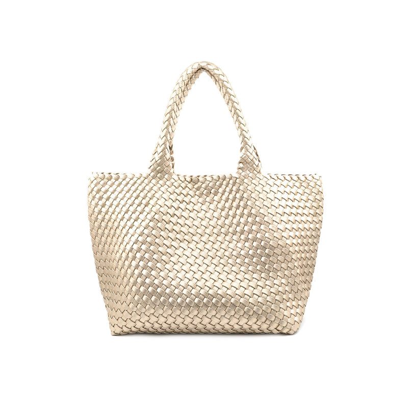Woven Tote - 2 Colors One Size Champagne