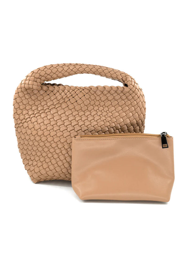 Woven Mini Hobo Bag