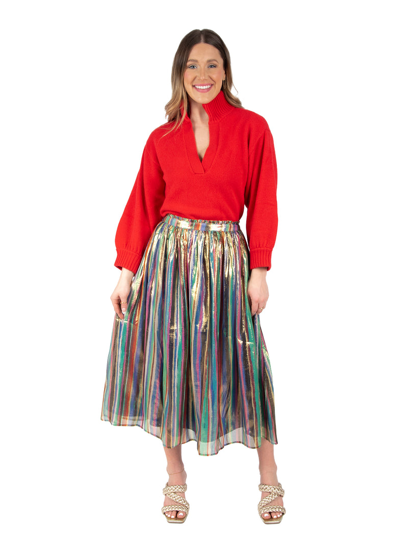 Pleated Midi Skirt  - Tinsel