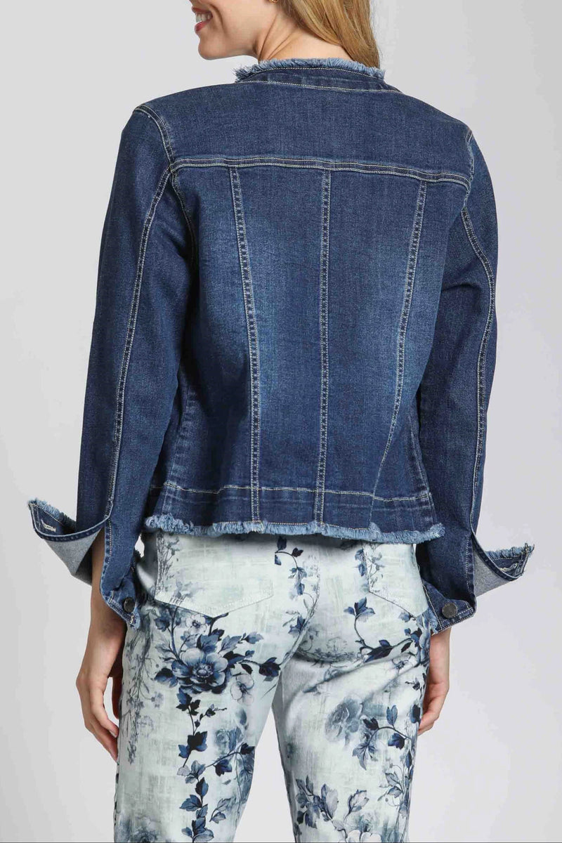 Collarless Jean Jacket