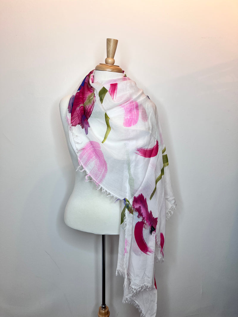 Dali Floral Bamboo Scarf