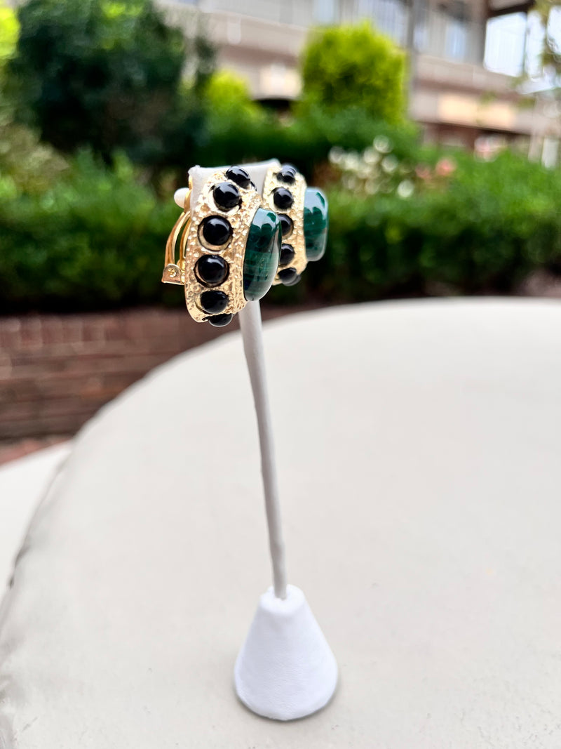 Jeweled Clip Earrings