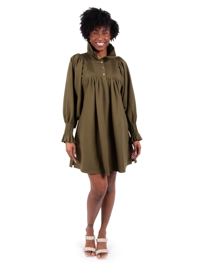 Charlotte Dress - Olive Night